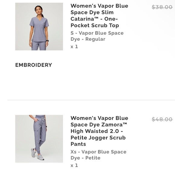 Figs Other Figs Womens Vapor Blue Space Dye Catarina Zamora Set